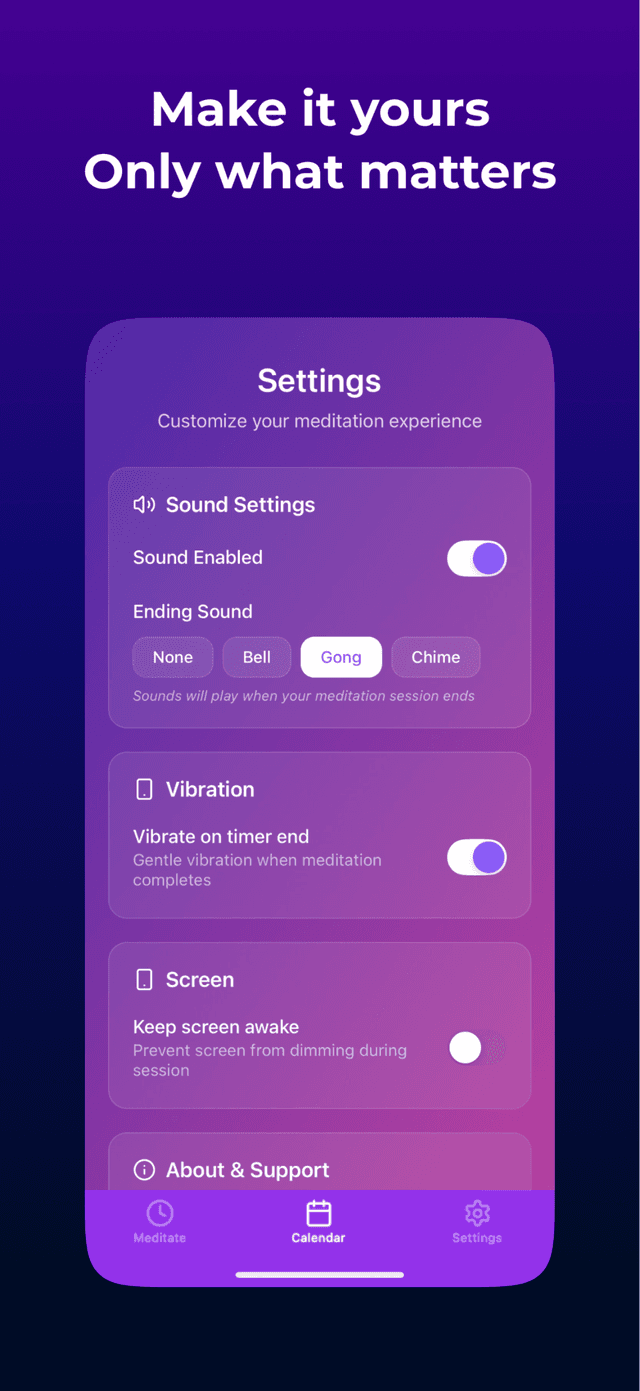 Zen Mind Timer Calendar View